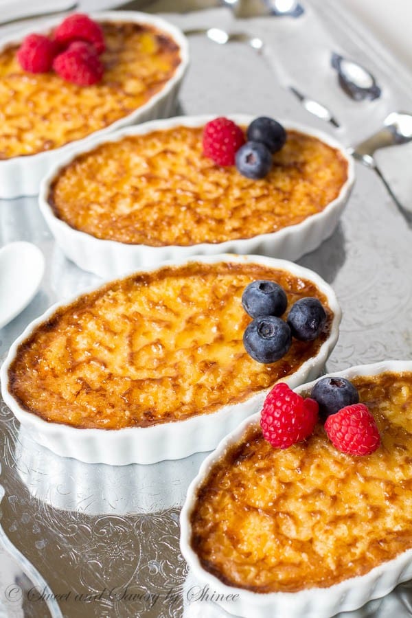 This creamy dreamy classic creme brûlée is incredibly easy to make, yet exquisite dessert to serve at a party. Bonus, you can make it ahead.