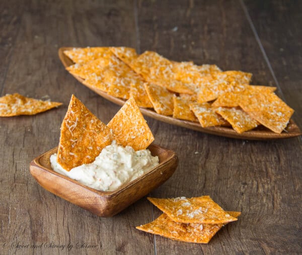 Homemade Spiced Tortilla Chips- Crispy, slightly spicy these chips are so addicting. www.sweetandsavorybyshinee.com