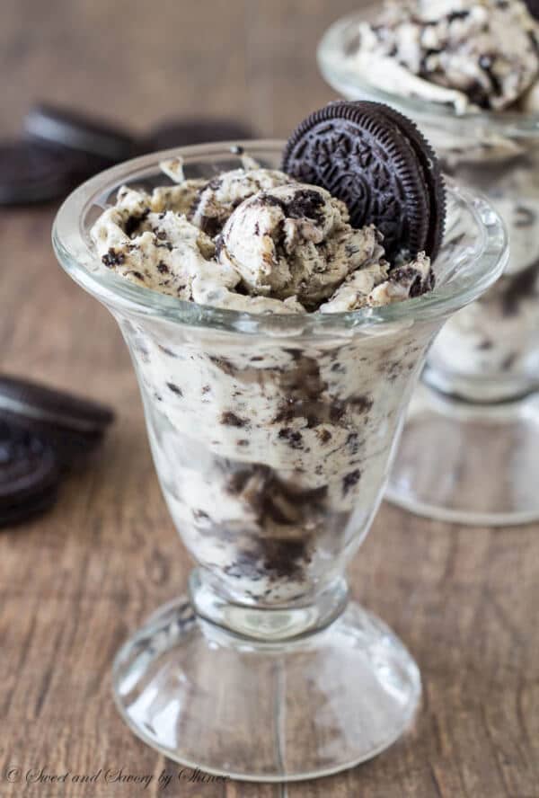 Homemade Oreo Ice Cream is creamy and sweet with nice texture of crushed Oreos. Kids just love it! 
