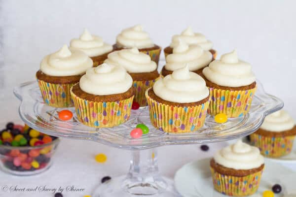 My ultimate carrot cupcakes are moist, rich and mildly spiced, topped with sweet and tangy cream cheese frosting. Nothing more, nothing less. Just perfect!