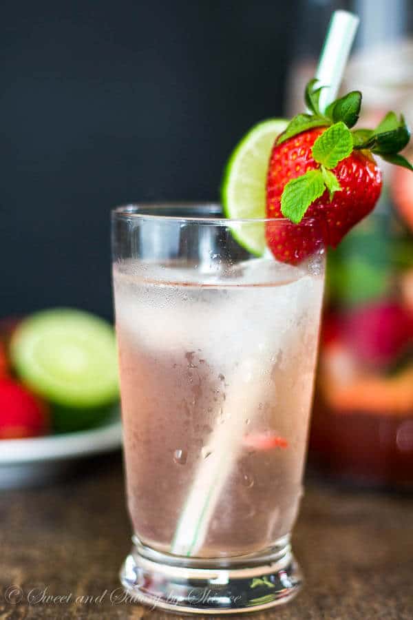 Super easy pitcher of strawberry mojito is perfect for any cocktail party. Refreshing, fun and irresistibly tasty!