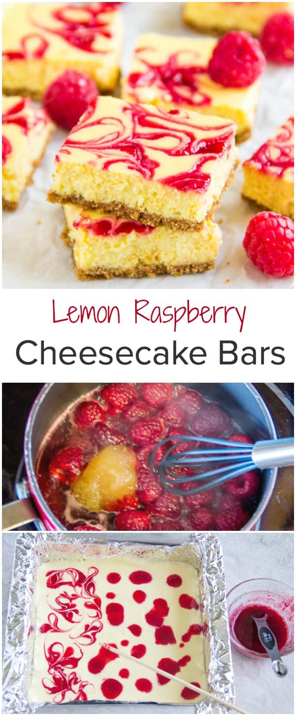 Lemon Raspberry Cheesecake bary-opravdu snadný a působivý dezert!