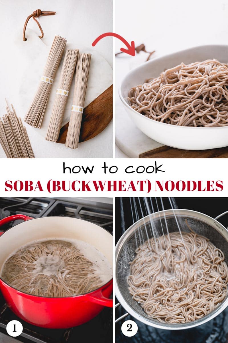 Step by step photo direction to cook soba/buckwheat noodles. #buckwheatnoodles