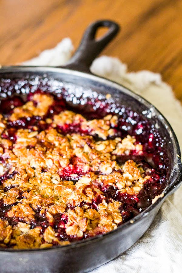 This irresistibly easy fruit crisp is totally worth turning your oven on for! Even on hottest summer day, I promise.