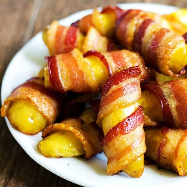 Bacon and fingerling potatoes are all you need for these finger-licking appetizers. Savory little bites full of flavor!