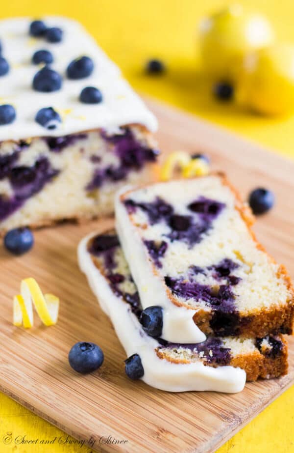 This blueberry lemon cake, loaded with fresh blueberries and glazed with sweet and tangy lemon cream cheese frosting, is light and tender, perfect summer treat!