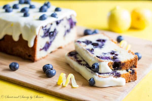 This blueberry lemon cake, loaded with fresh blueberries and glazed with sweet and tangy lemon cream cheese frosting, is light and tender, perfect summer treat!