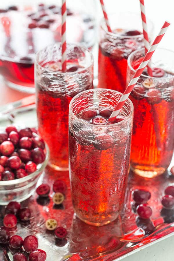 Sparkling and festive, this cranberry ginger ale punch is quite an effortless crowd-pleaser! Only handful of ingredients and just seconds to prepare!!