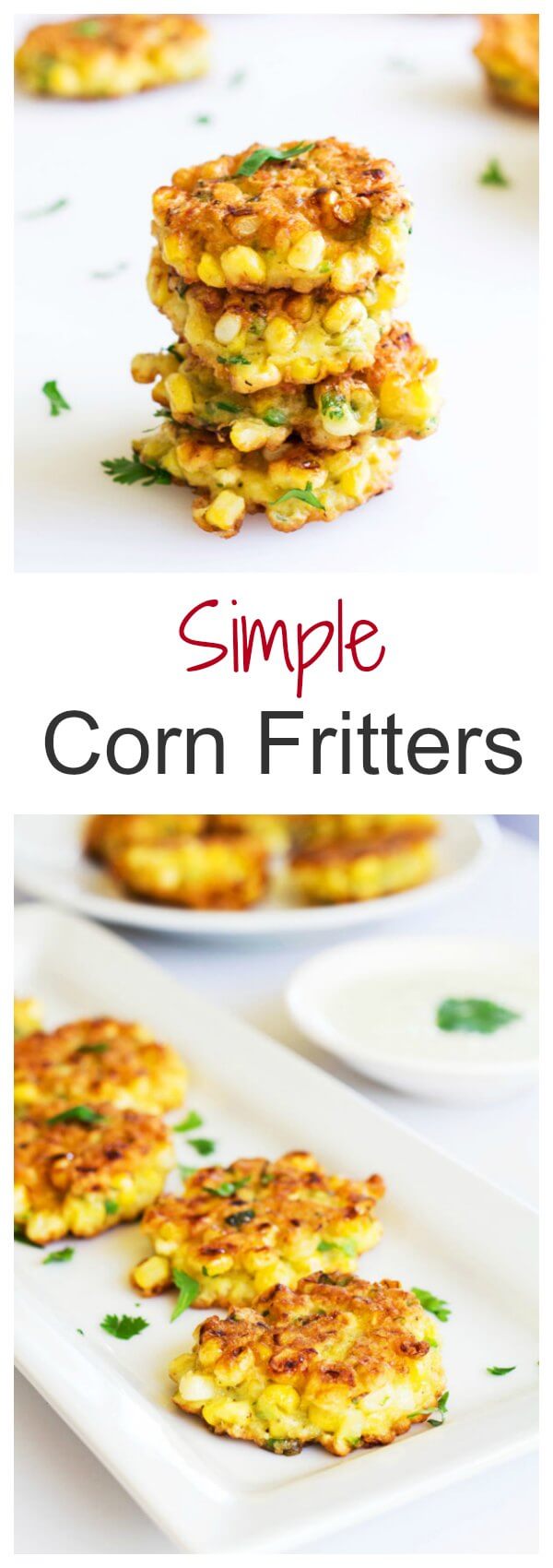 Bursting with crunchy sweet corns in every savory bite, these mini sweet corn fritters are comfort food at its best!