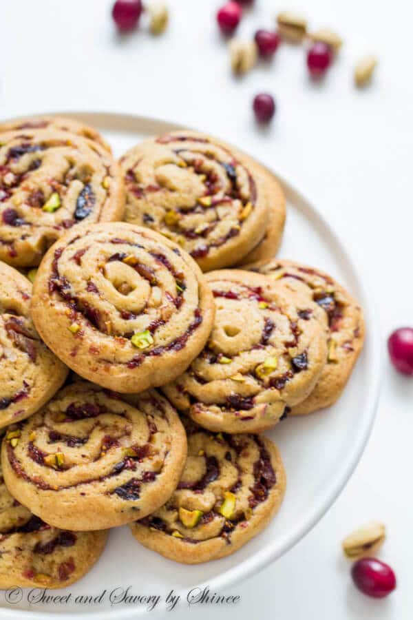 My family's favorite pinwheel cookies. Soft and chewy cookies filled with sweet and fruity filling and crunchy nuts.