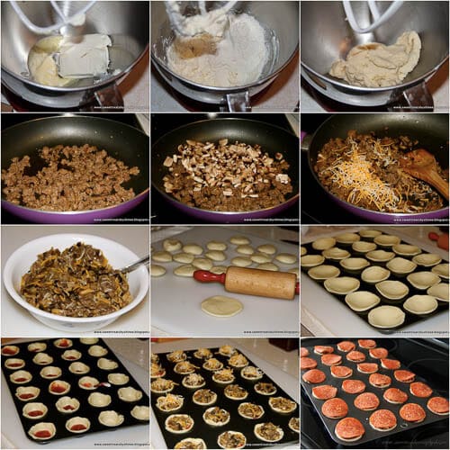Mini Pizza Tartlets- step by step photo tutorial