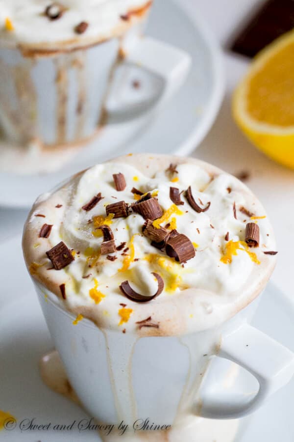 Your ultimate winter comfort drink made with whole milk, high quality chocolate bars and splash of orange liquor!