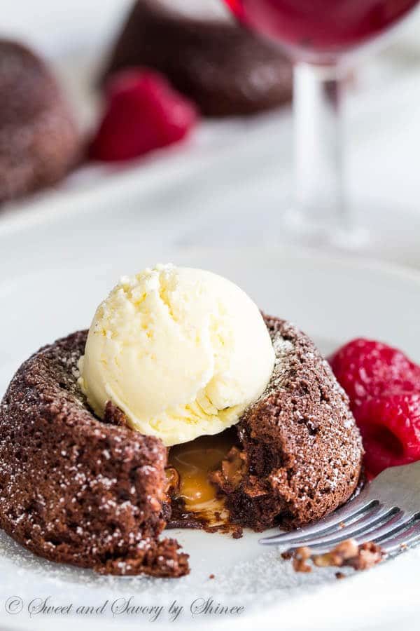 My mini caramel lava cakes will satisfy your sweet tooth for chocolate, caramel and cake, all with just one bite!