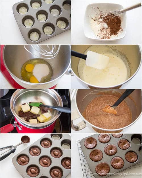 Mini Caramel Lava Cakes- step by step photo instructions