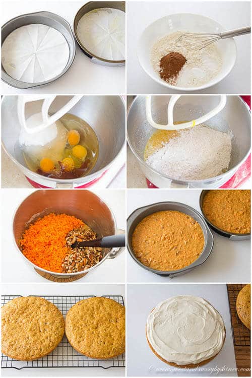 Layered carrot cake- step by step photo instruction