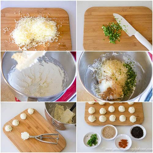 Mini cheese balls- step by step photo direction