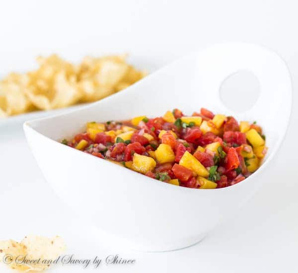 Bursting with delicious summer flavors, this mango salsa comes together in less than 10 minutes with only handful of ingredients!