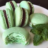 Mint French Macarons
