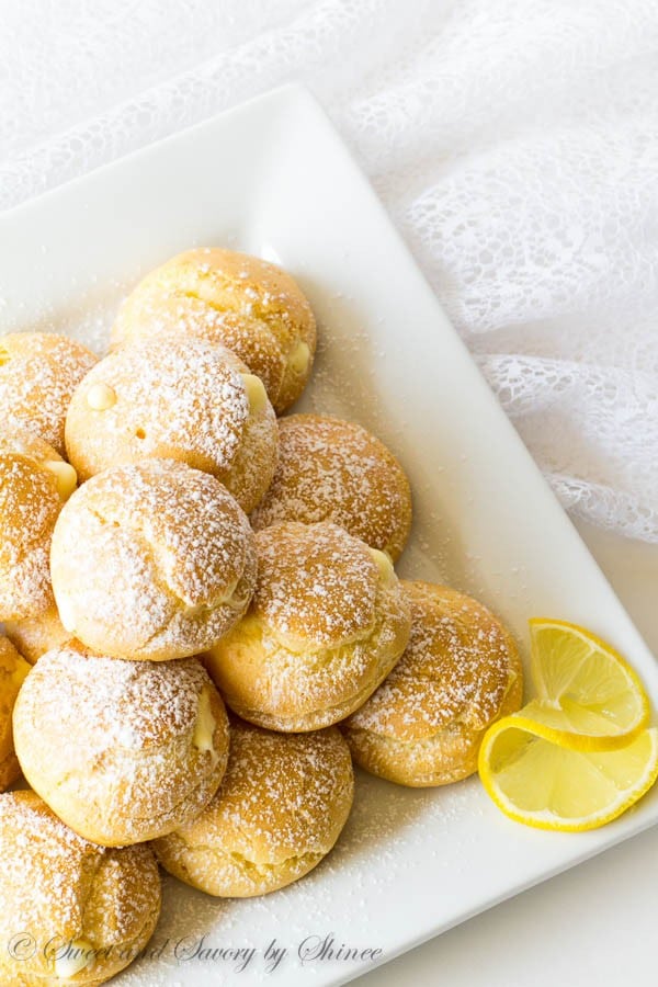 You will fall in love with these light and puffy pastry shells, filled with creamy tangy lemon curd filling from your very first bite. 