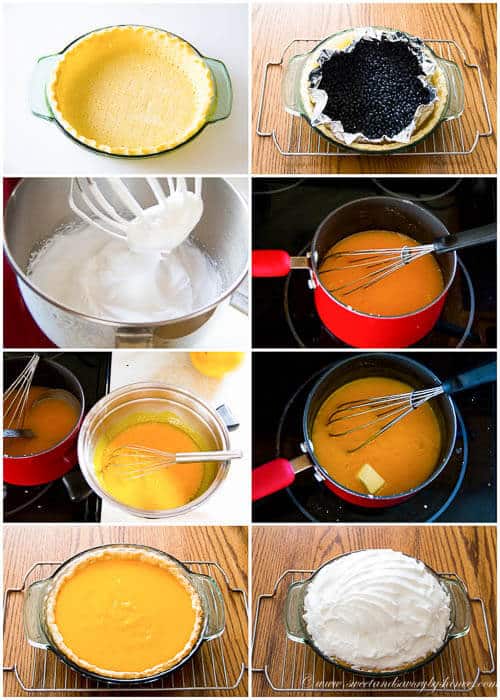 Grapefruit meringue pie- step by step photo recipe