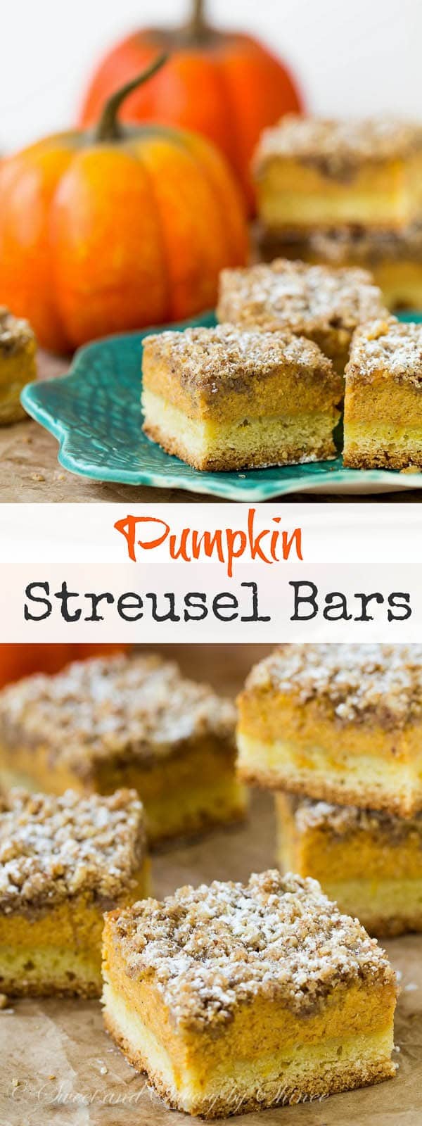 3 incredible layers of cake crust, smooth and creamy pumpkin filling and crumbly. buttery streusel topping make these pumpkin streusel bars out-of-this-world delicious!