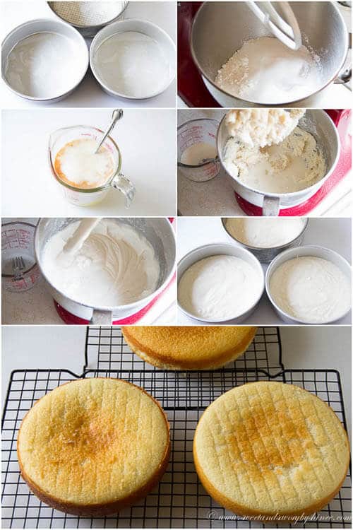 Classic white cake- step by step photo tutorial
