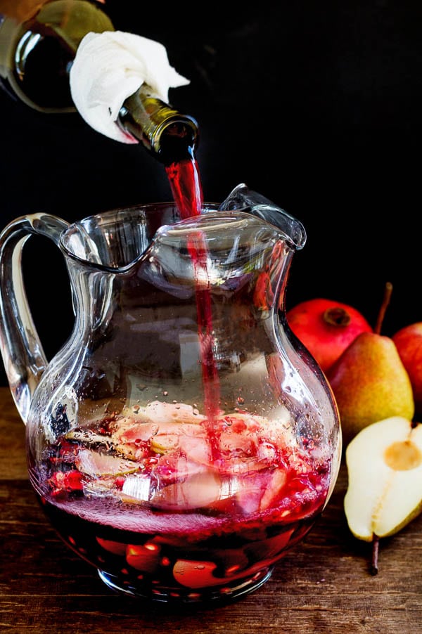 Easy party drink! Infused with succulent fall fruits, this sangria is bright, crisp and slightly sweet.