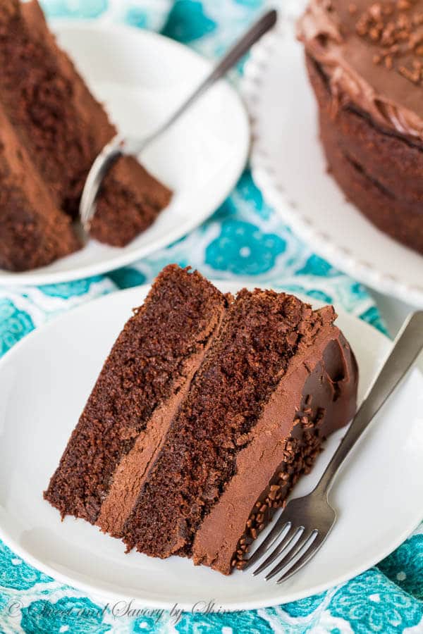 Ina's rich chocolate cake with generous mocha frosting is undeniably one of the best chocolate cakes out there! That mocha frosting is what really makes this cake!