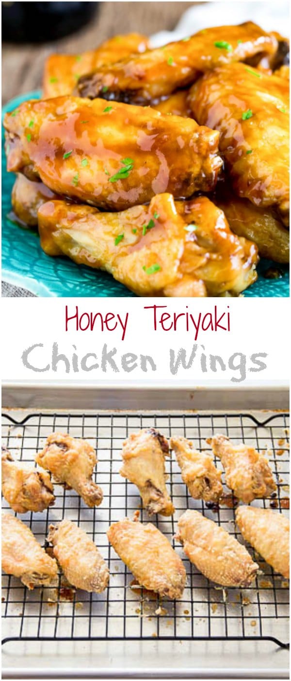 Smeared with sweet & salty homemade honey teriyaki sauce, these crispy baked chicken wings are undeniably one of the best (yet messiest) game-day foods!