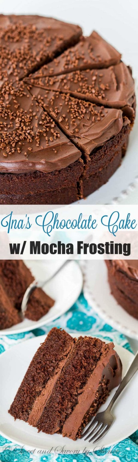 Ina’s Chocolate Cake with Mocha Frosting ~Sweet & Savory