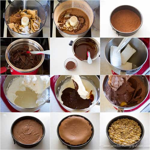 German chocolate cheesecake- step by step photo tutorial