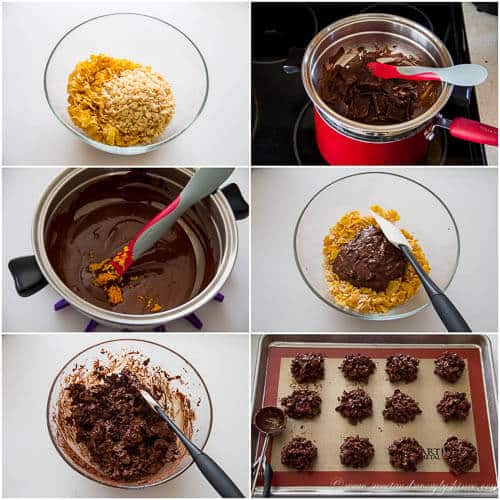 Orange infused chocolate crisps- step by step photo tutorial