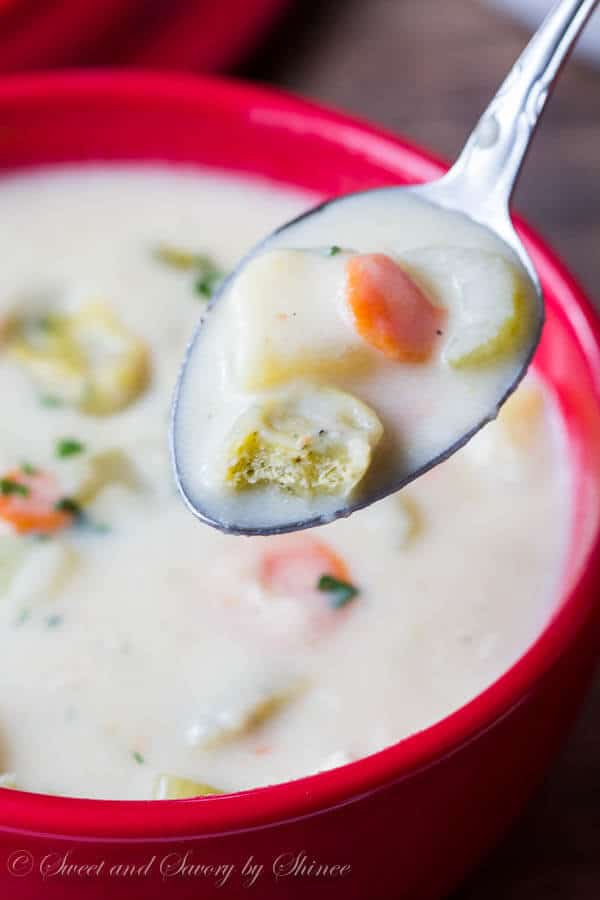 Warm your soul and body with this hearty knoephla soup, loaded with chewy herb-infused knoephla dumplings. Step-by-step photos are included!