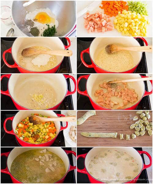 Knoephla soup- step by step photo recipe