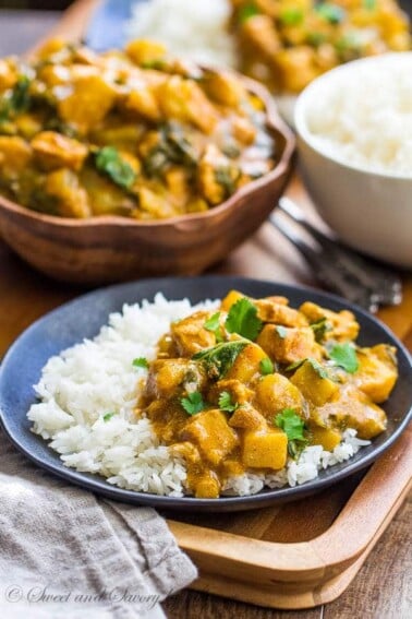 Easy Bok Choy and Chicken Curry ~Sweet & Savory