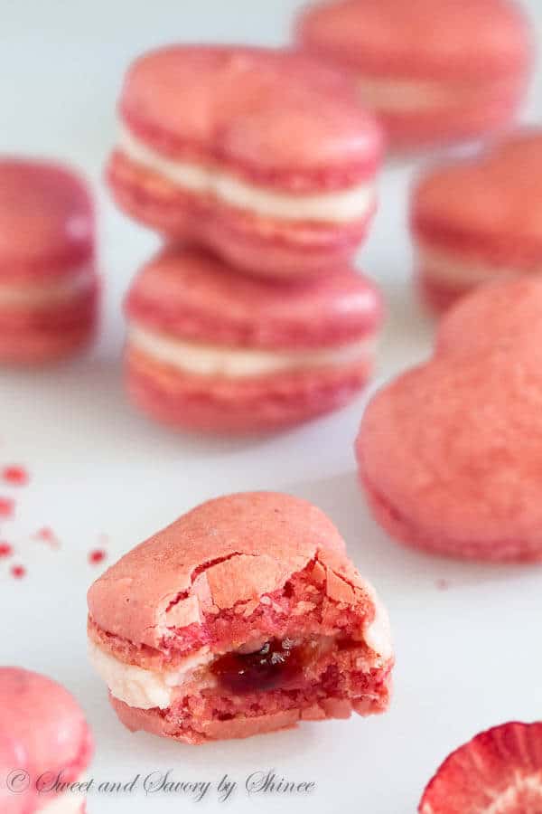 Strawberry Macarons from Sweet and Savory By Shinee