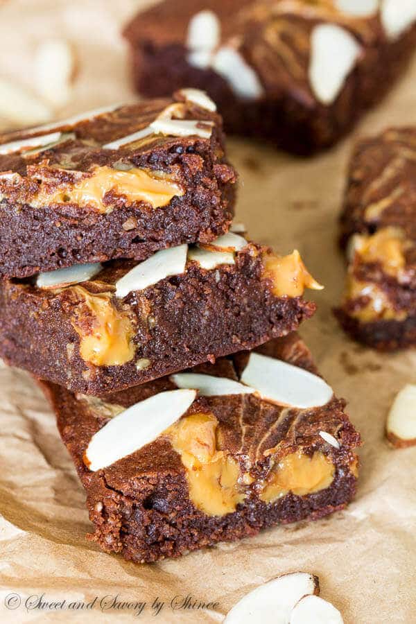 This rich and fudgy almond brownies laced with sweet and creamy dulce de leche comes together in just one bowl. This one is for all caramel-loving chocoholics, like myself!