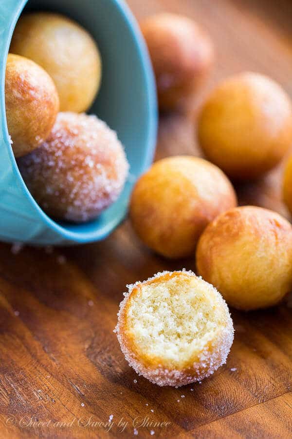 Crispy, soft and incredibly addicting, these little donut holes are so easy to make and you'll get lots to share!