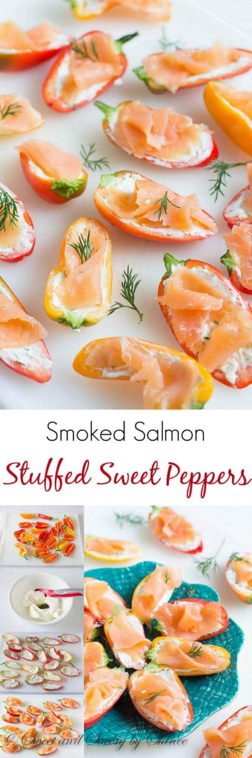 Smoked Salmon Stuffed Sweet Peppers ~Sweet & Savory