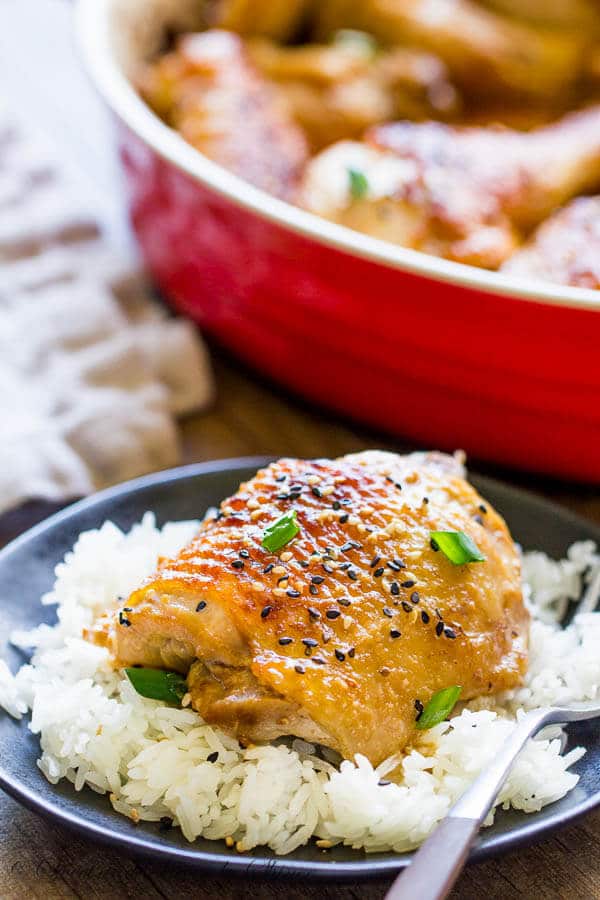 Juicy, tender and irresistibly flavorful sesame miso chicken is roasted to golden crispy perfection. Easy and delicious dinner with less than 10 minutes of hands-on time.