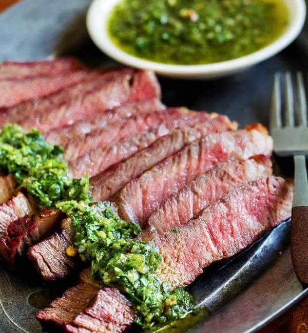 Grilled Steak with Chimichurri Saucec