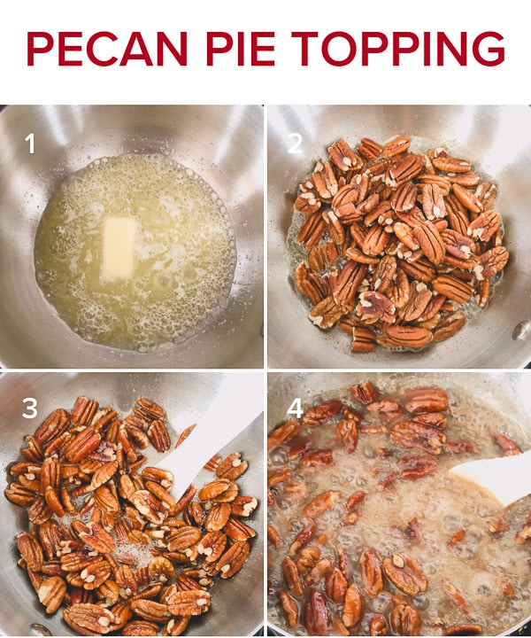 Indulgent pecan pie topping for cheesecake #pecanpiecheesecake
