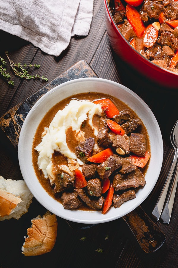 Classic beef stew, but better!!! Actually, the best beef stew recipe you'll ever make! Bold statement, I know. But the secret ingredient is a game changer here! #beefstew #beefrecipe