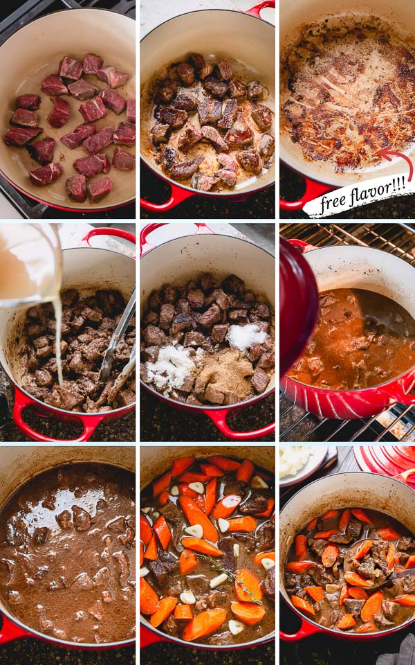 Step by step photo directions for the best beef stew recipe! Secret ingredient is a game-changer@ #beefstew