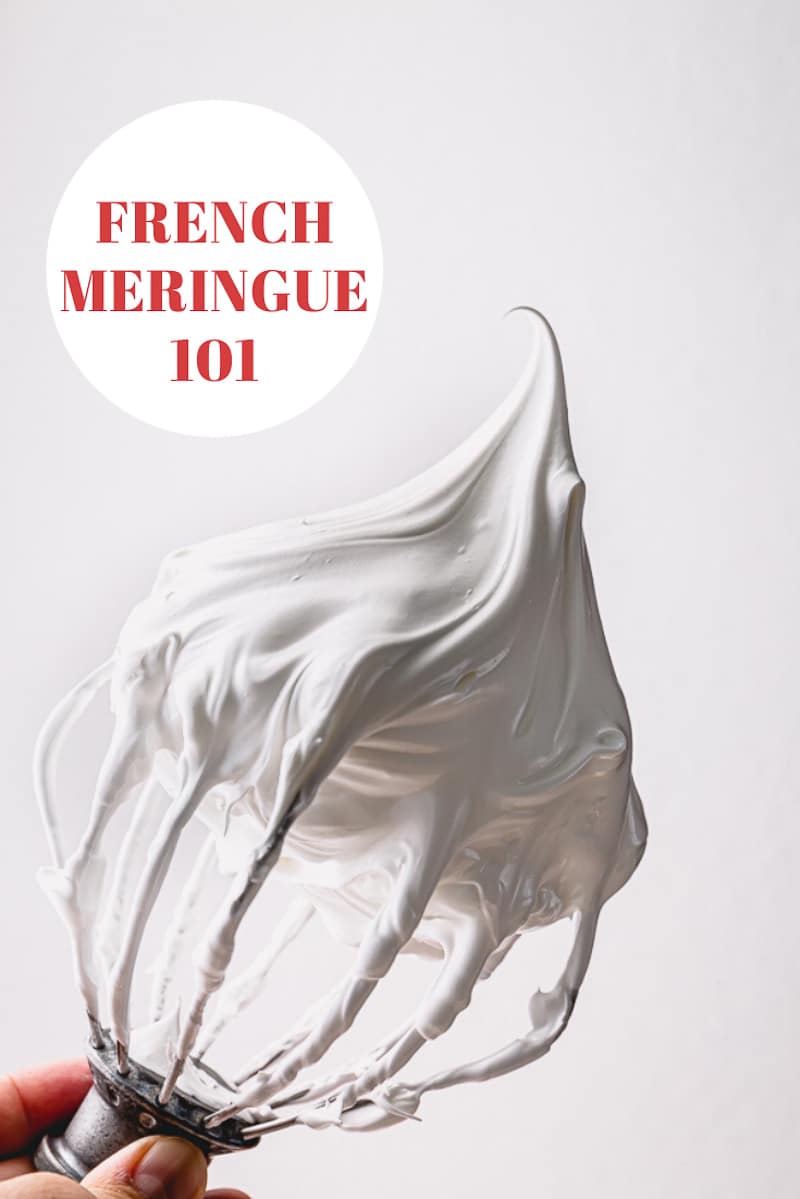 Everything you need to know about making a meringue. Plus, 6 tips to achieve the most stable French meringue and visual cues for 3 stages of meringue. #meringue