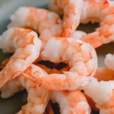 close up of boiled shrimp