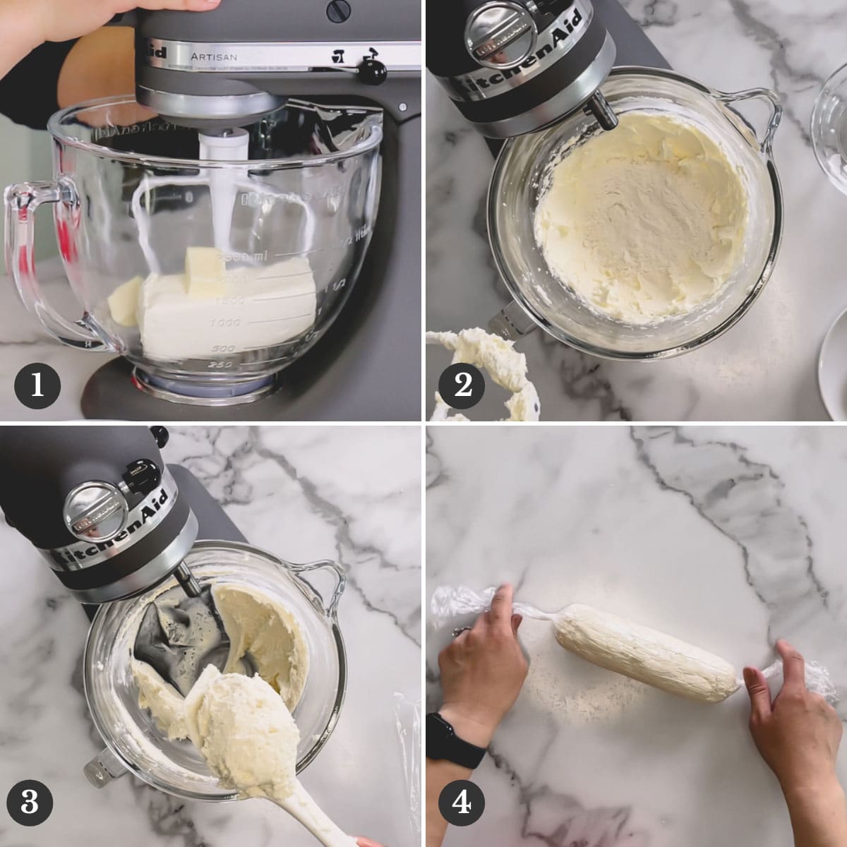 Step by step photos of making tart dough.