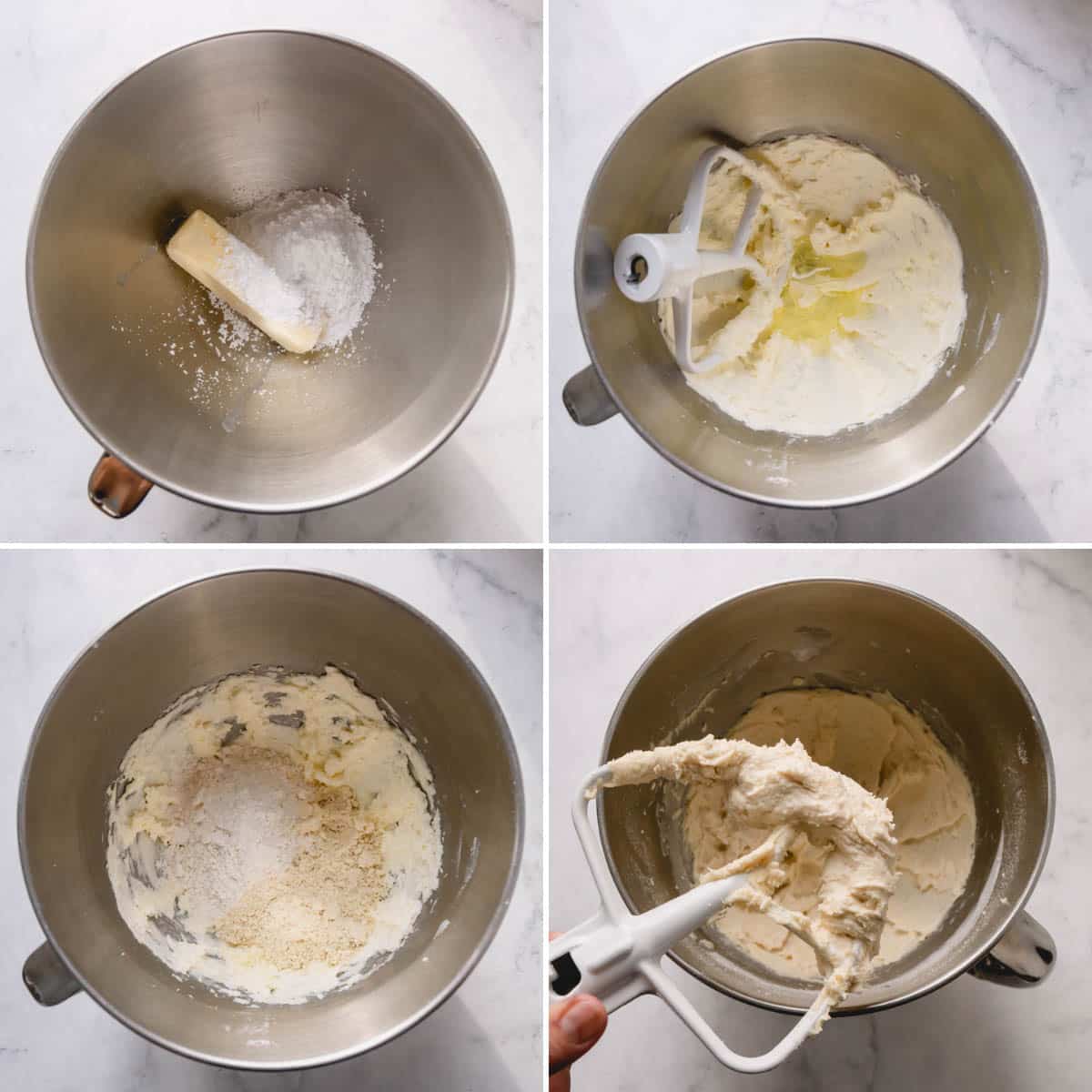 how to make spritz cookie dough in mixer.