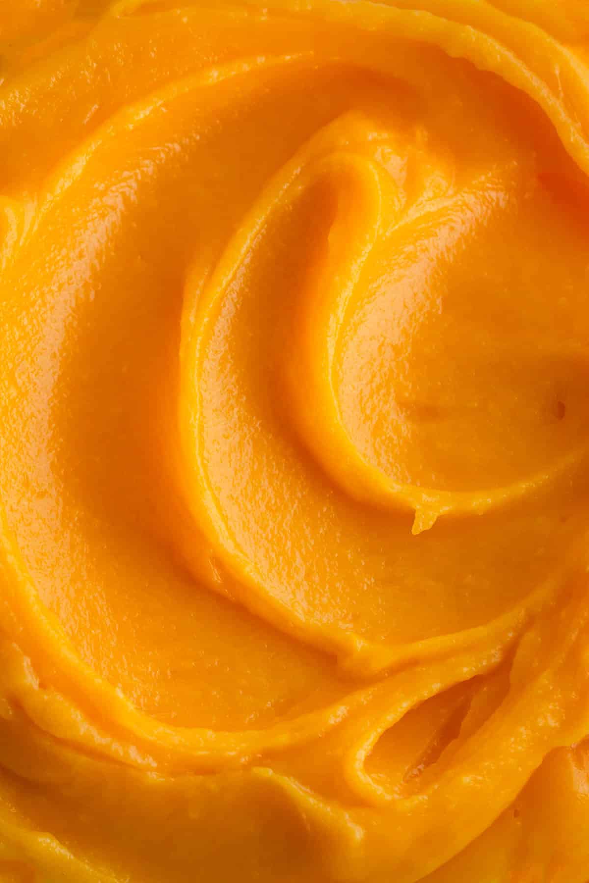 close up of pineapple curd. 