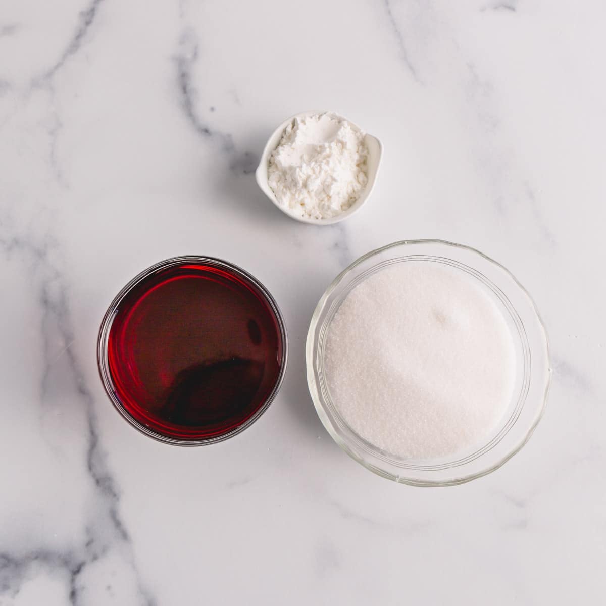 Ingredients to make pomegranate sauce.